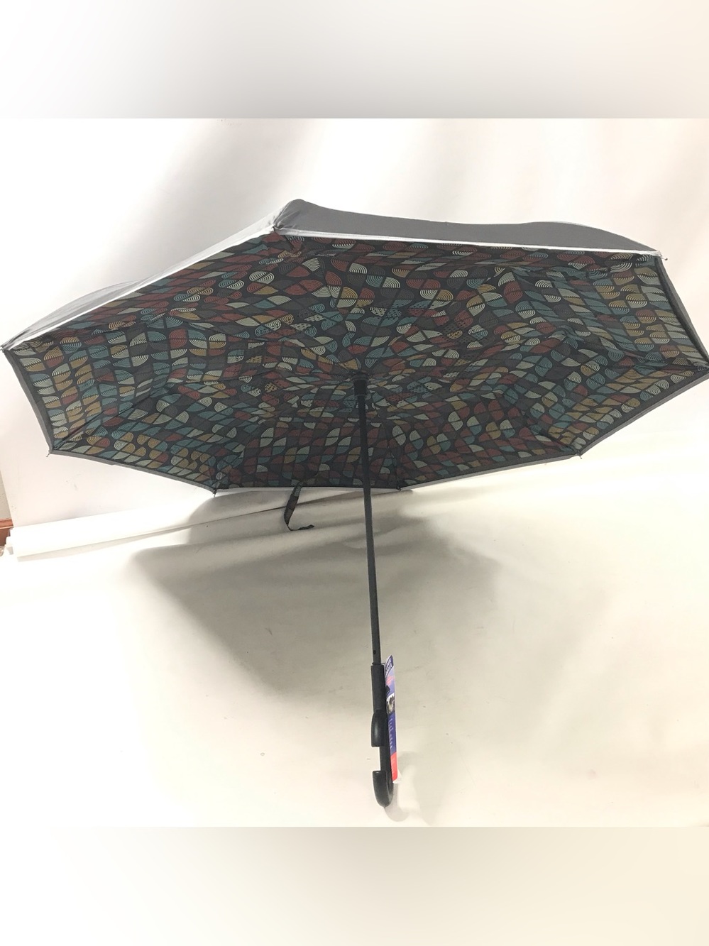 Mark Feinstein Revers-A-Brella Inverted 2 Layer No Drip Umbrella Reflective